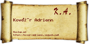 Kovár Adrienn névjegykártya
