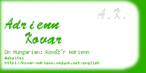 adrienn kovar business card